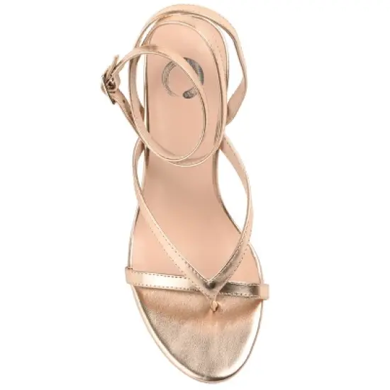 Journee Collection Womens Waverlee Open Toe High Stiletto Pumps Tan 11 image {3}