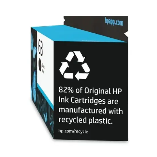 HP 63 Single Ink Cartridge - Black image {1}