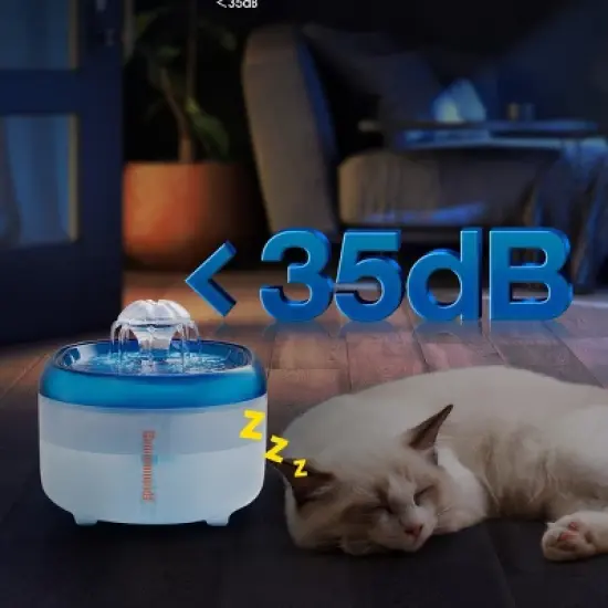 WOPET Cat Water Fountain Pet Water Dispenser 2L Ultra Quiet For Indoor Use image {4}