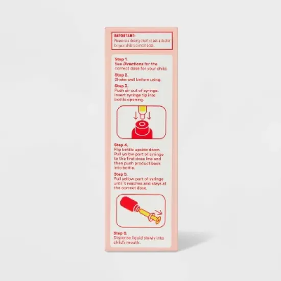 Acetaminophen Dye Free Infant Pain Reliever Liquid - Cherry - 2 fl oz - up&up&trade; image {4}