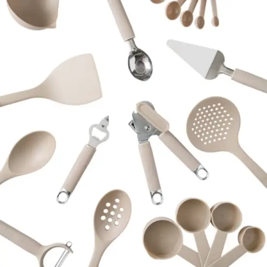 Gibson Home 20-Piece Kitchen Gadget & Tool Set &ndash; Nylon Utensils, Measuring Cups & Spoons, Can Opener, Ice Cream Scoop & More image {4}