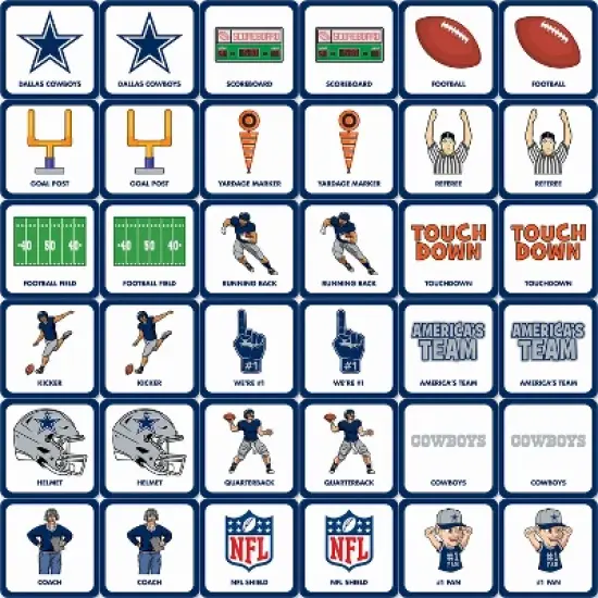 MasterPieces NFL Dallas Cowboys Card Matching Game for Kids & Families - Memory Game image {2}