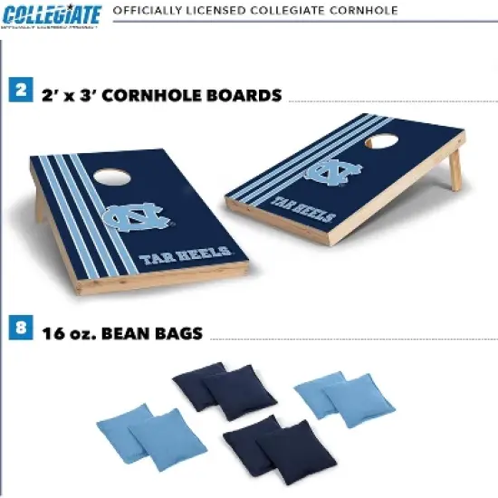 NCAA North Carolina Tar Heels 2'x3' Wood Cornhole Set image {1}