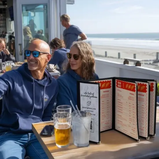 WeChef 30 Pcs Menu Covers 8.5x11" 4 Page 8 View & 4.25x11" Half Page Wine List image {7}