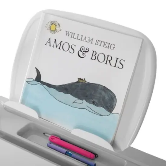 Mount-It! Accessory Kit for Height Adjustable Kids-Desk | Includes LED-Lamp, Book Holder Shelf and Pencil Holder-Cup, Pink image {3}