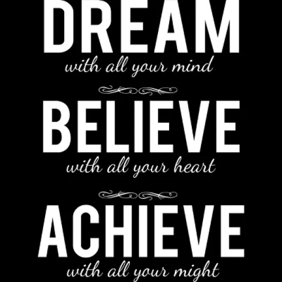 Junior's Design By Humans Dream Believe Achieve Change Your Life By cssdru T-Shirt image {1}