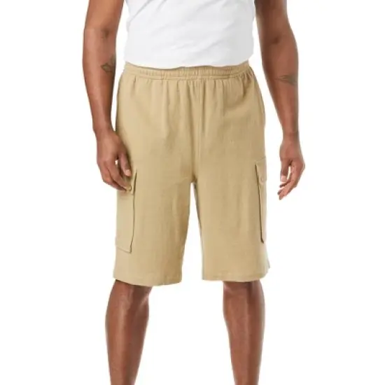 KS Island by KingSize Men's Big & Tall Full Elastic Waist Gauze Cargo Shorts image {7}