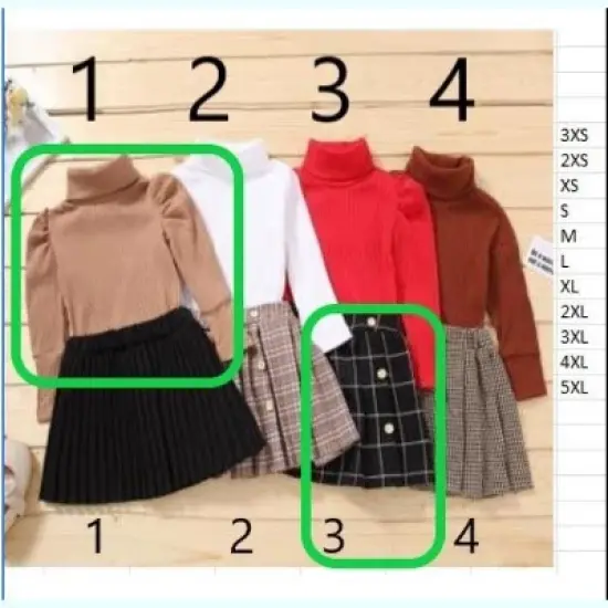 Girls Top of the Class Sweater & Pleated Skirt Set - Mia Belle Girls image {3}