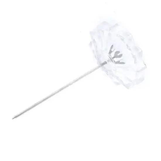 Unique Bargains Steel Silver Tone Clear White Memo Holder 2.9" x 5.7"(D*H) 1 Pc image {2}