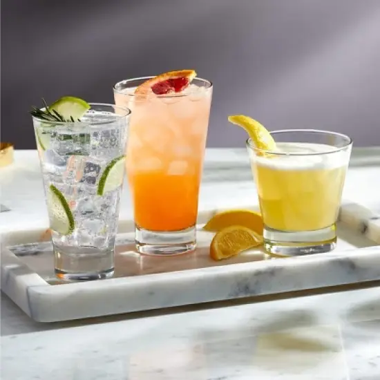 Libbey Modern Bar Essentials Tumbler Glasses, 14 ounce, Set of 6 image {3}