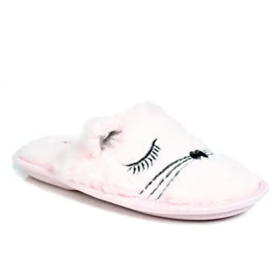 Limited Too Girl's Fuzzy Cat House Slippers for Kids image {3}