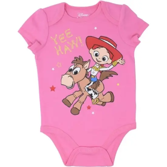 Disney Pixar Toy Story Jessie Bo Peep Baby Girls 5 Pack Bodysuits Newborn to Infant image {4}