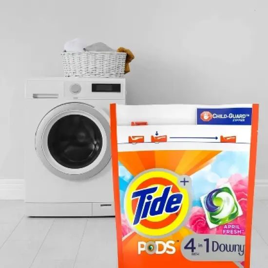 Tide Pods Laundry Detergent Pacs - Downy April Fresh image {7}