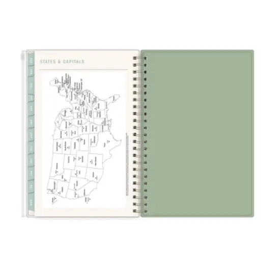 Blue Sky Brook Gossen Planner PP with Zip Pouch 5"x8" Weekly/Monthly Wirebound (15 Month) Green Check Undated image {9}