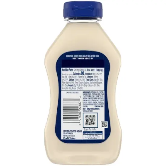 Kraft Real Mayonnaise Squeeze Bottle 12oz image {7}
