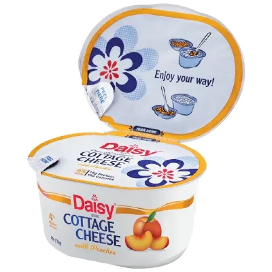 Daisy Cottage Cheese with Peaches - 6oz image {1}