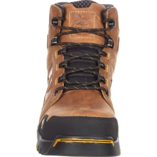 Men's Brown Georgia Boot Amplitude Composite Toe Waterproof Work Boot Size 11(Wide) image {2}