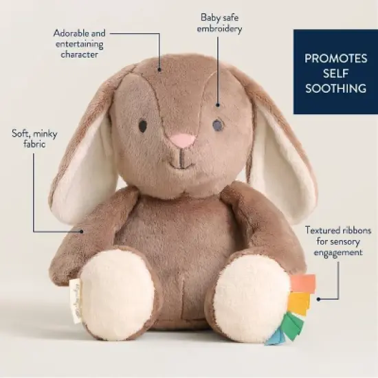 Itzy Ritzy Sweetie Snuggles Plush Stuffed Animal - Taupe Bunny image {3}