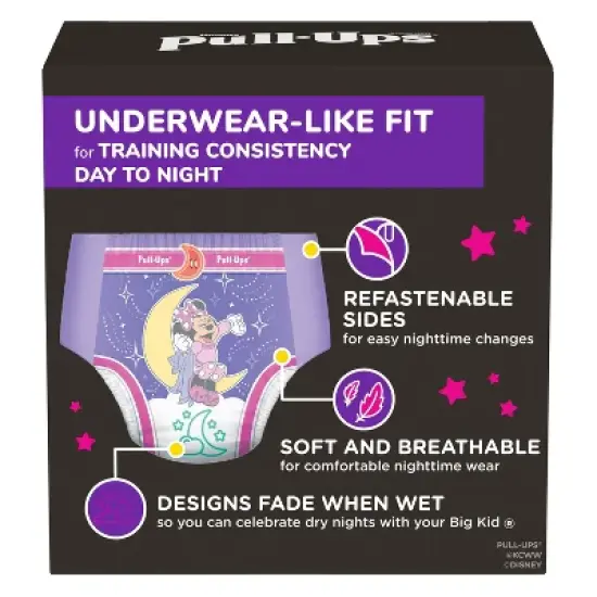 Pull-Ups Night-Time Disposable Training Pants Super Pack - 2T-3T - Girl - 68ct image {2}