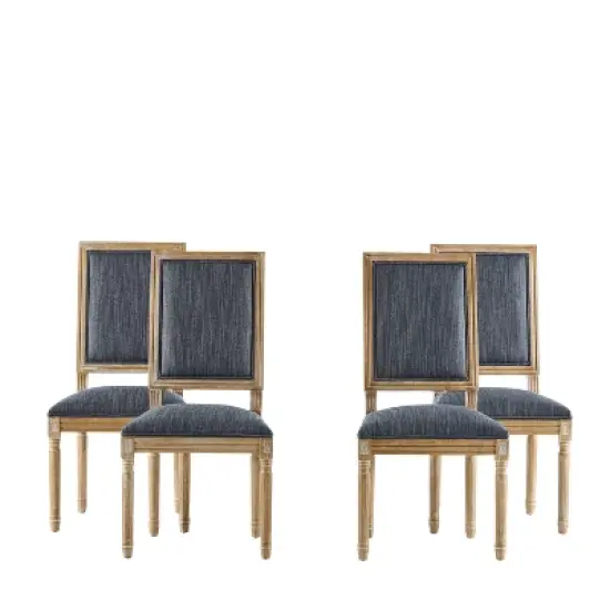 Christopher Knight Home Carina French Country Rubberwood Upholstered Dining Chair (Set of 4) image {9}