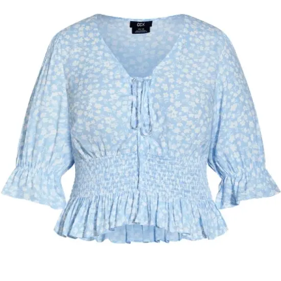 Women's Plus Size Cecillia Top - blue | CCX image {2}