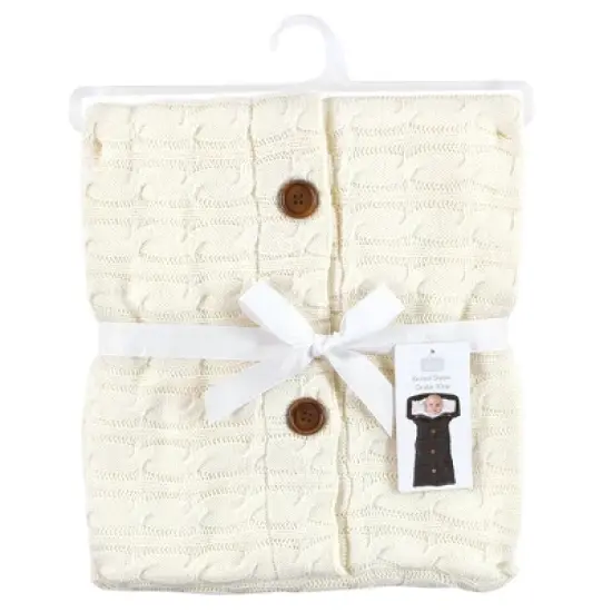 Hudson Baby Unisex Baby Faux Shearling Knitted Baby Lounge Stroller Wrap Sack, Cream, One Size image {1}