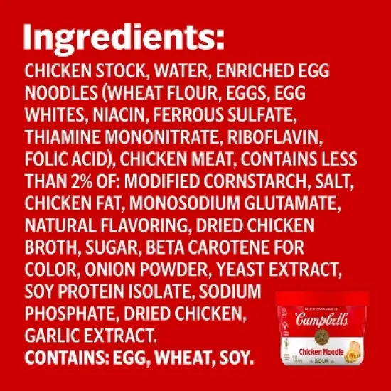 Campbell's Chicken Noodle Soup Microwaveable Cup - 15.4oz image {4}