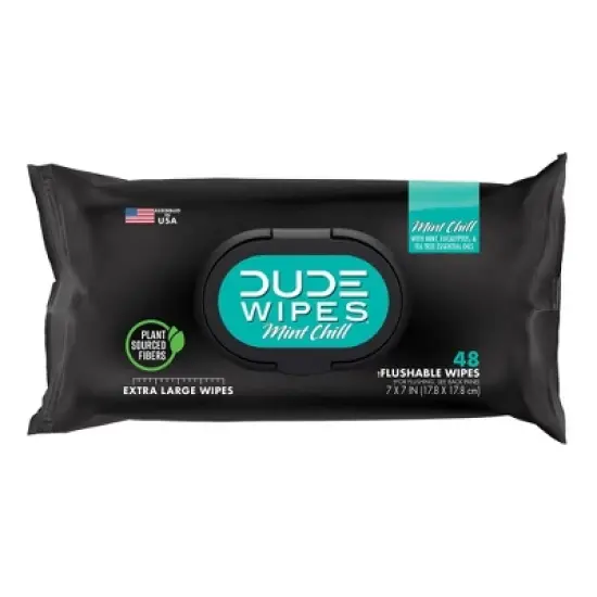 Dude Wipes Mint Chill Flushable Personal Wipes - 48ct image {6}