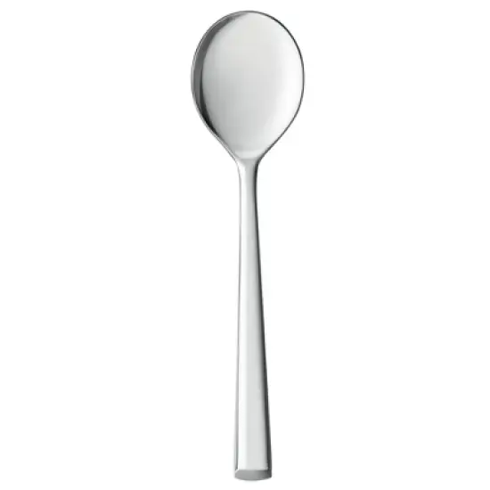 Reserve by Libbey 947 016 Santorini Mirror Bouillon Spoon, 18/10 Stainless Steel, Set of 12 image {3}