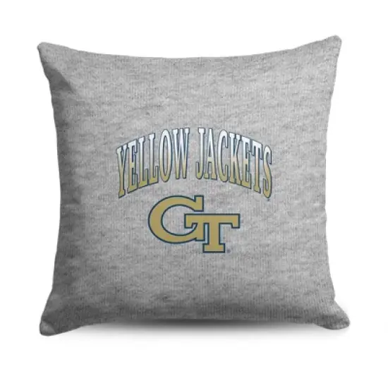 NCAA Georgia Tech Yellow Jackets 16" Heather Gray Sweatshirt Pillow image {5}