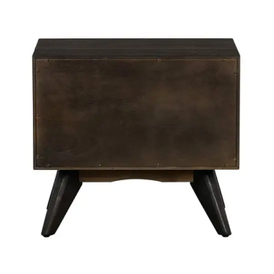 2 Drawer Baly Mid-Century Modern Nightstand - Armen Living image {2}