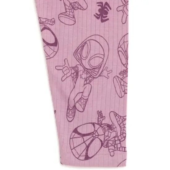 Marvel Spidey and His Amazing Friends Spider-Man Ghost-Spider Girls T-Shirt and Leggings Set Toddler to Little Kid image {4}