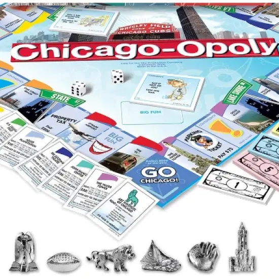 Late for the Sky: Chicago-Opoly Monopoly Board Game image {3}