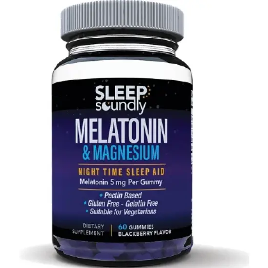Windmill Health Products Melatonin & Magnesium Gummy - Blackberry 60 Gummies image {1}
