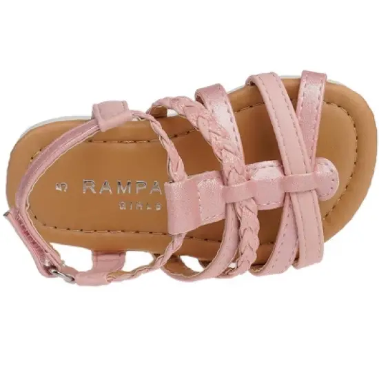 Rampage Toddler Girl's Strappy Ankle Strap Fashion Sandals/Flats with Braided Straps image {4}