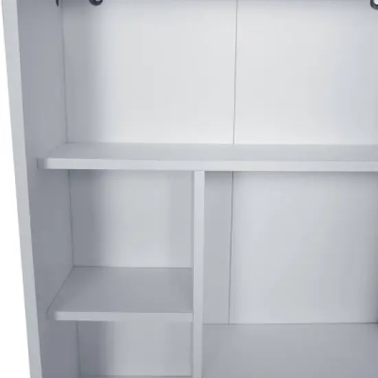 Wall Mount Folding Desk Cabinet with Blackboard White - Danya B. image {13}