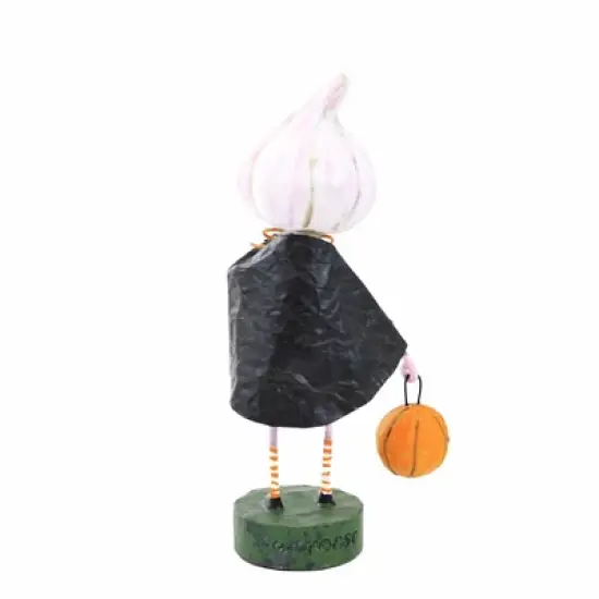 Lori Mitchell 6.25 In The Curse Of Count Garlic Halloween Figurine , Lightweight Halloween Decor Halloween Black Cape Pumpkin (1PC) image {1}