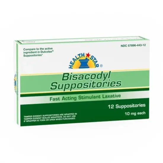 Geri Care Health Star Bisacodyl Suppositories Stimulant Laxative, 12 Count image {4}
