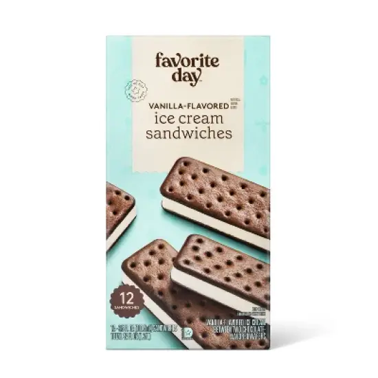 Vanilla Ice Cream Sandwiches - 12pk/42 fl oz - Favorite Day&trade; image {3}