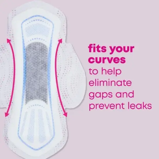 U by Kotex Balance Ultra Thin Regular Pads with Wings - Unscented image {5}