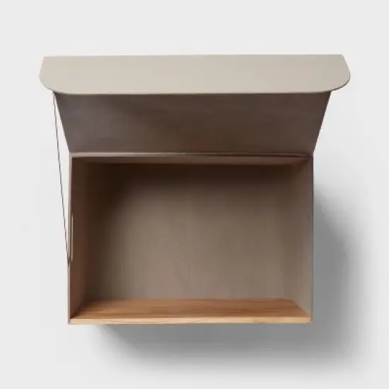 Large Natural Wood Rectangular Kids' Storage with Lid Gray - Pillowfort&trade; image {2}