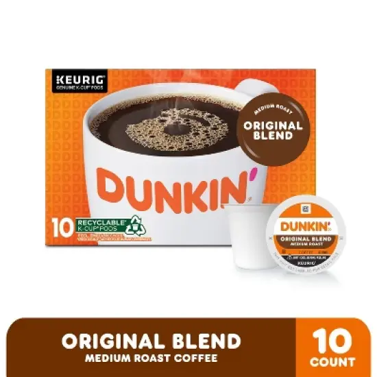 Dunkin' Original Blend Medium Roast Coffee - Keurig K-Cup Pods - 10ct image {2}