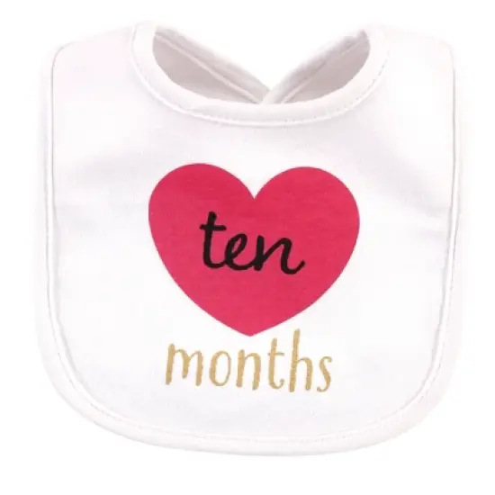 Hudson Baby Infant Girl Cotton Bibs 13pk, Hello World, One Size image {10}