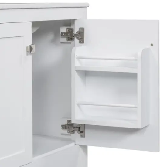 30"W Bathroom Vanity with Single Sink, Bathroom Storage Cabinet with 2 Doors and Drawer 4B - ModernLuxe image {10}