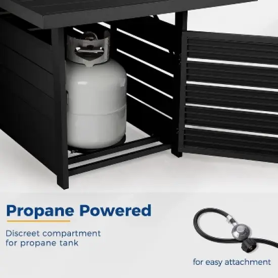 Heynemo Aluminum Patio Furniture Set with Fire Pit Table, 5 Piece Outdoor Furniture with Cushions for Balcony, Front Porch, and Backyard image {3}