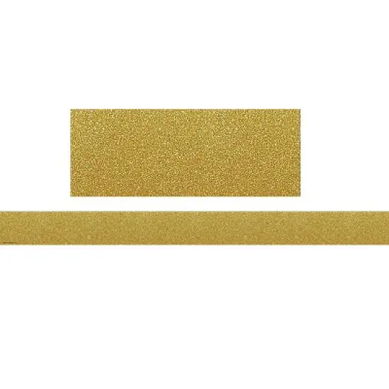 Teacher Created Resources TCR5627 Straight Border Trim 3" x 35' Gold Shimmer image {1}