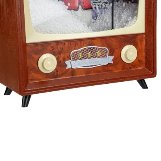 Northlight LED Lighted Musical Snowing Snowman TV Set Christmas Decoration - 12" image {4}