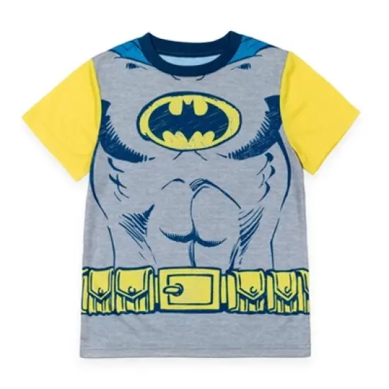 DC Comics Justice League Batman Pajama Shirts and Shorts Blue / Yellow  image {1}