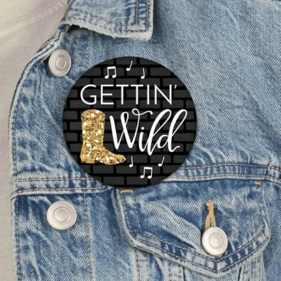 Big Dot of Happiness Nash Bash - 3 inch Nashville Bachelorette Party Badge - Pinback Buttons - Set of 8 image {2}