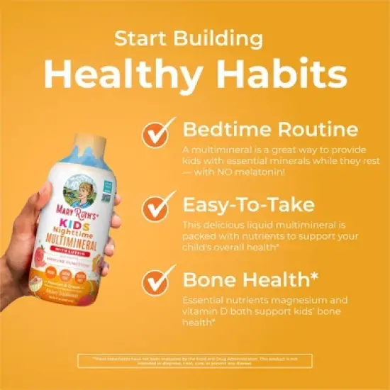 Kids Liquid Nighttime Multimineral with Lutein Peaches and Cream, 15.22 fl oz image {4}